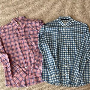 Men's Checkered Shirts - Pink and Blue